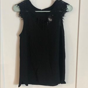 Jarred Lace Detail Cap-Sleeve Blouse